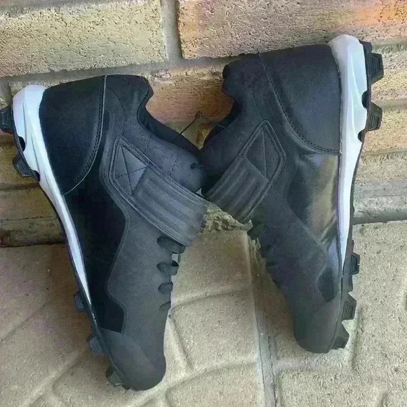 Rawlings Coolflo System Men’s 10.5D Black Baseball/Softball Cleats - Picture 7 of 12